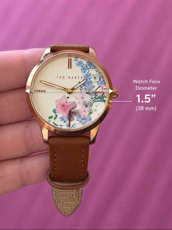 Ted Baker Accessories - Ted Baker LikeNew Floral Leather Watch w/ new battery